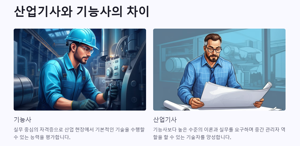 산업기사와 기능사의 차이
