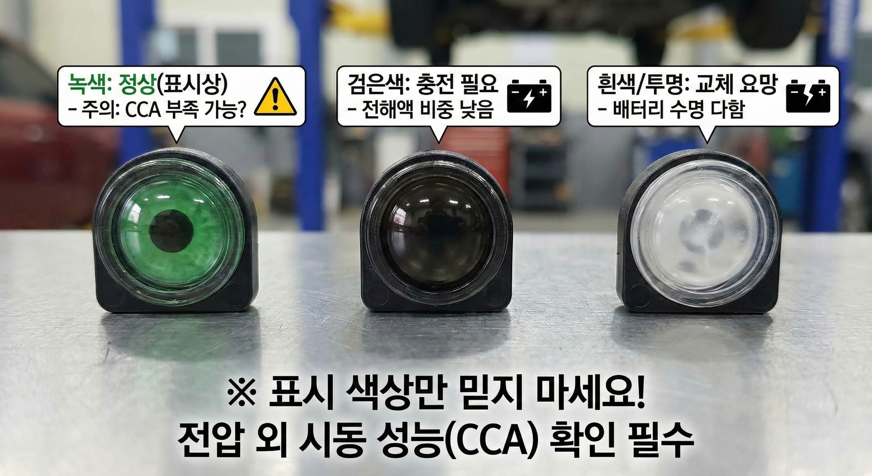 인디케이터(점검창) 색깔의 진실