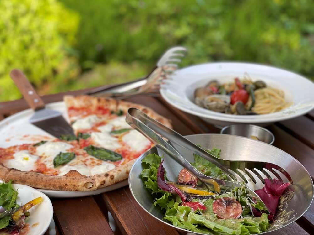 브런치-카페-뒤란-피자, 파스타, 샐러드 세트