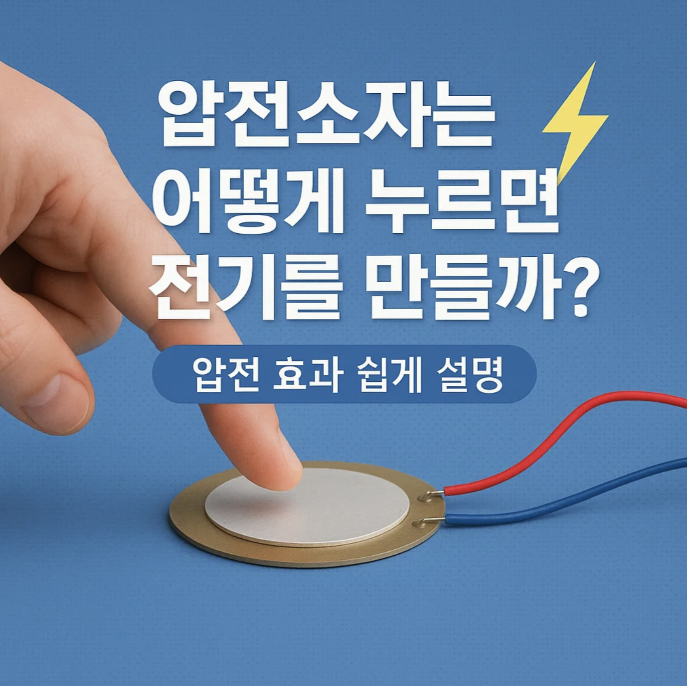 압전소자는 어떻게 누르면 전기를 만들까? 압전 효과 쉽게 설명