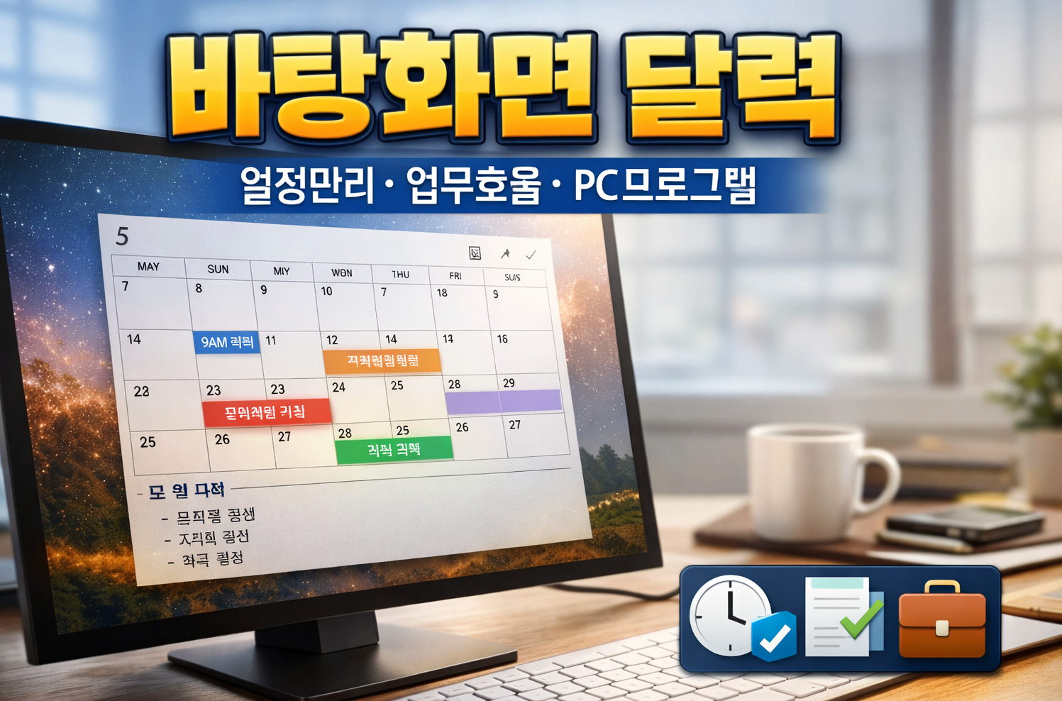 바탕화면 달력 관련 사진