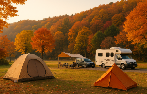 가을 캠핑 관련 사진