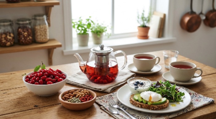 건강 관리 식습관 실천 모습