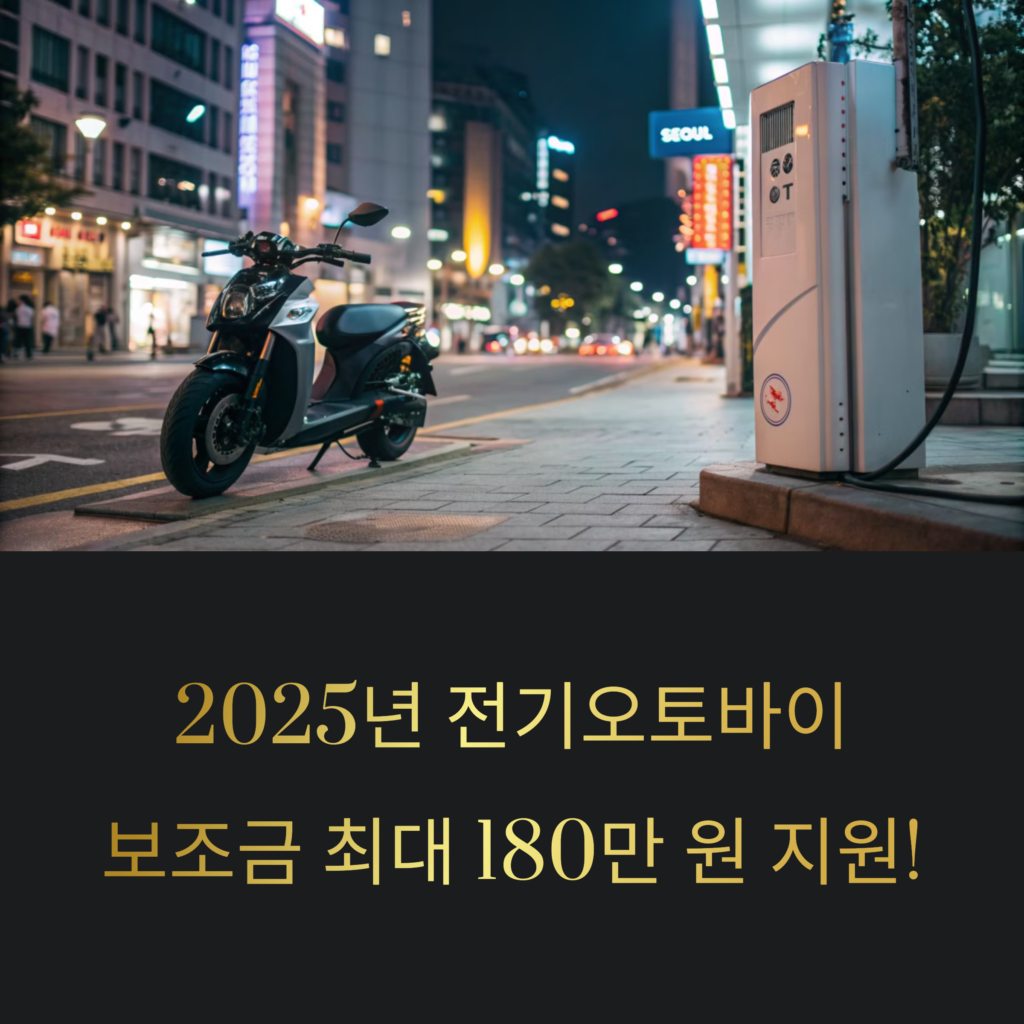2025년 전기오토바이 보조금