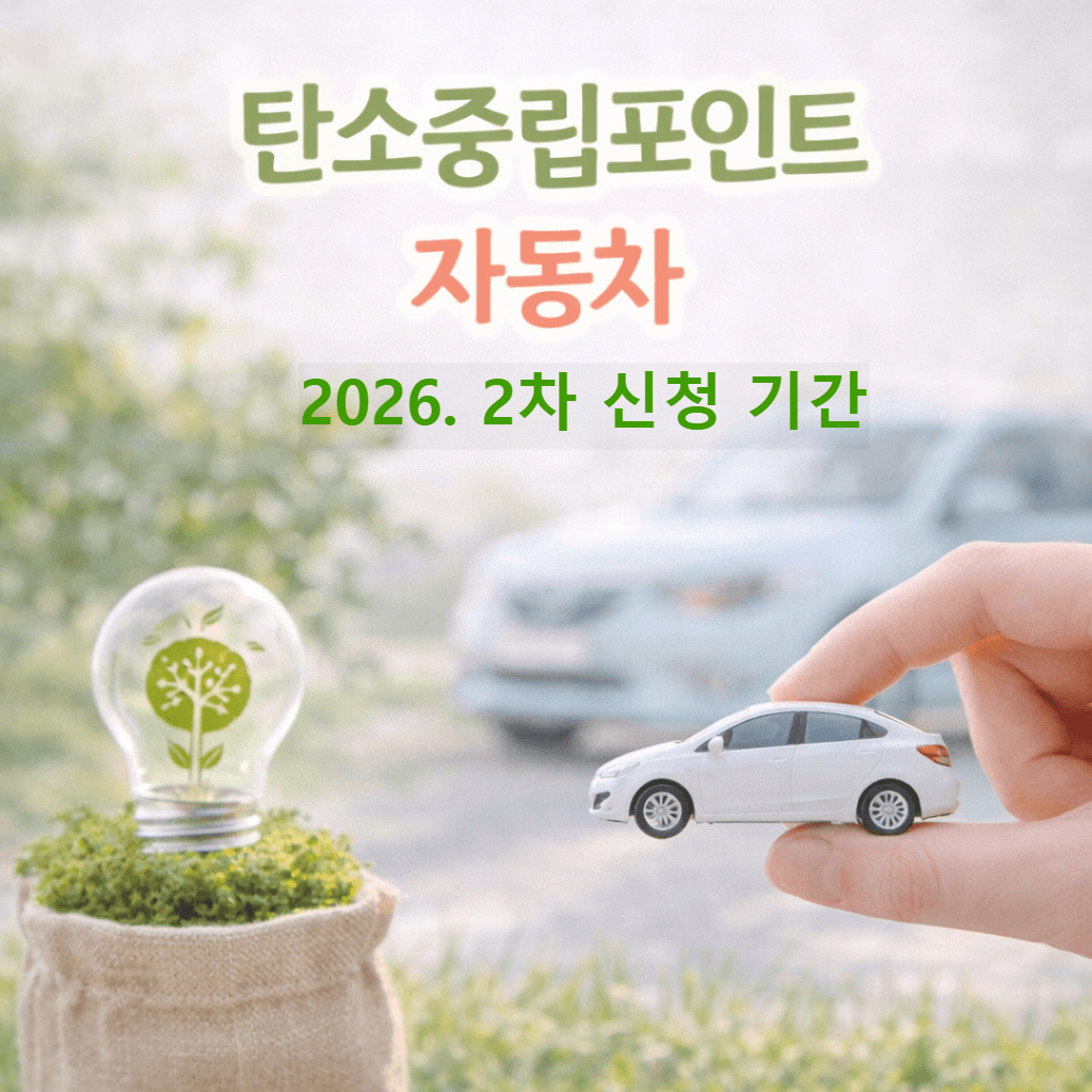2026 탄소중립 포인트 자동차 참여 신청 2차
