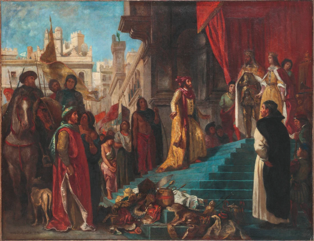 Eugene Delacroix_The Return of Christopher Columbus-ArtStrollNote