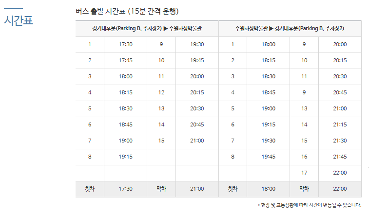 수원화성해궁 이야기버스