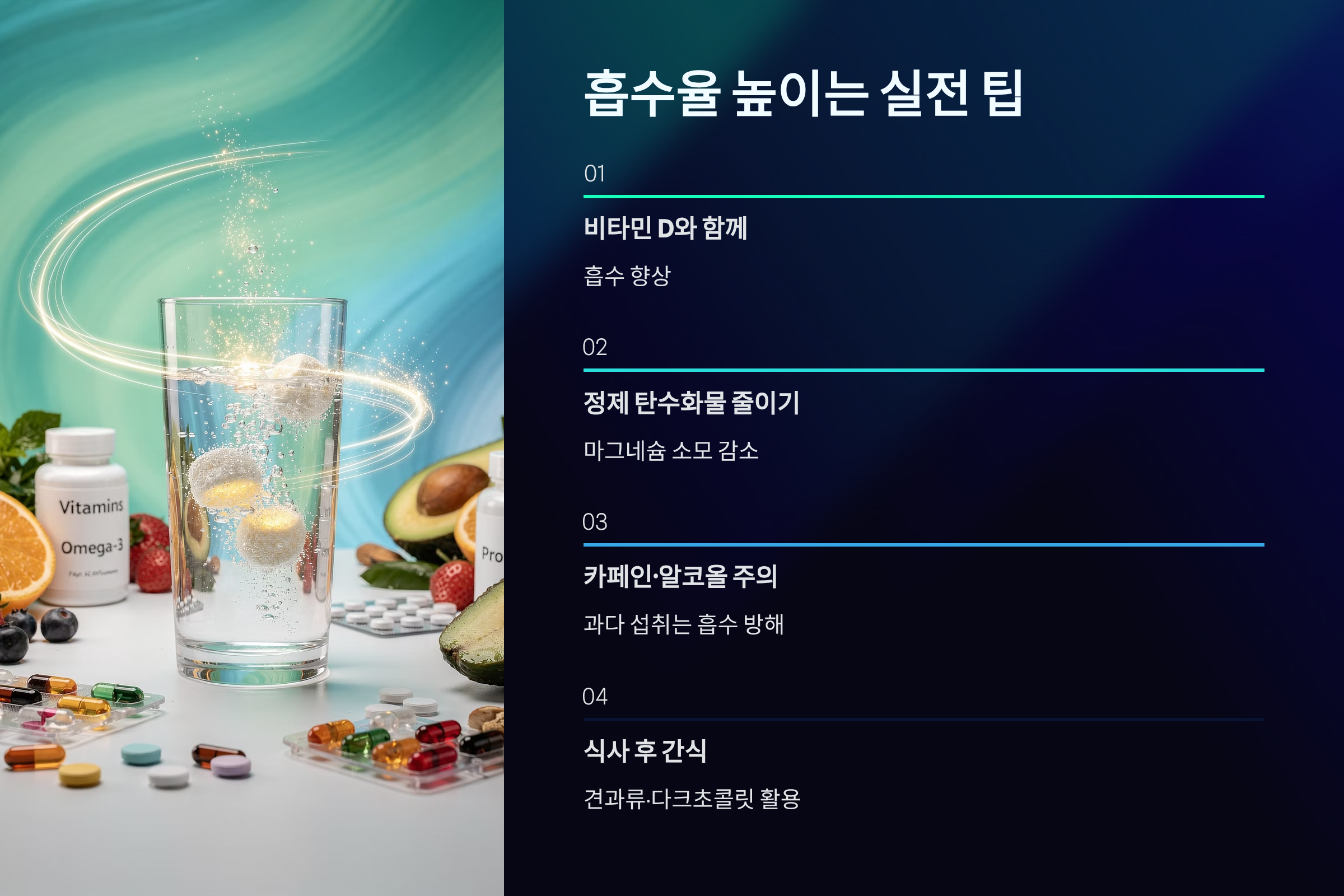 마그네슘 흡수율 높이는 팁