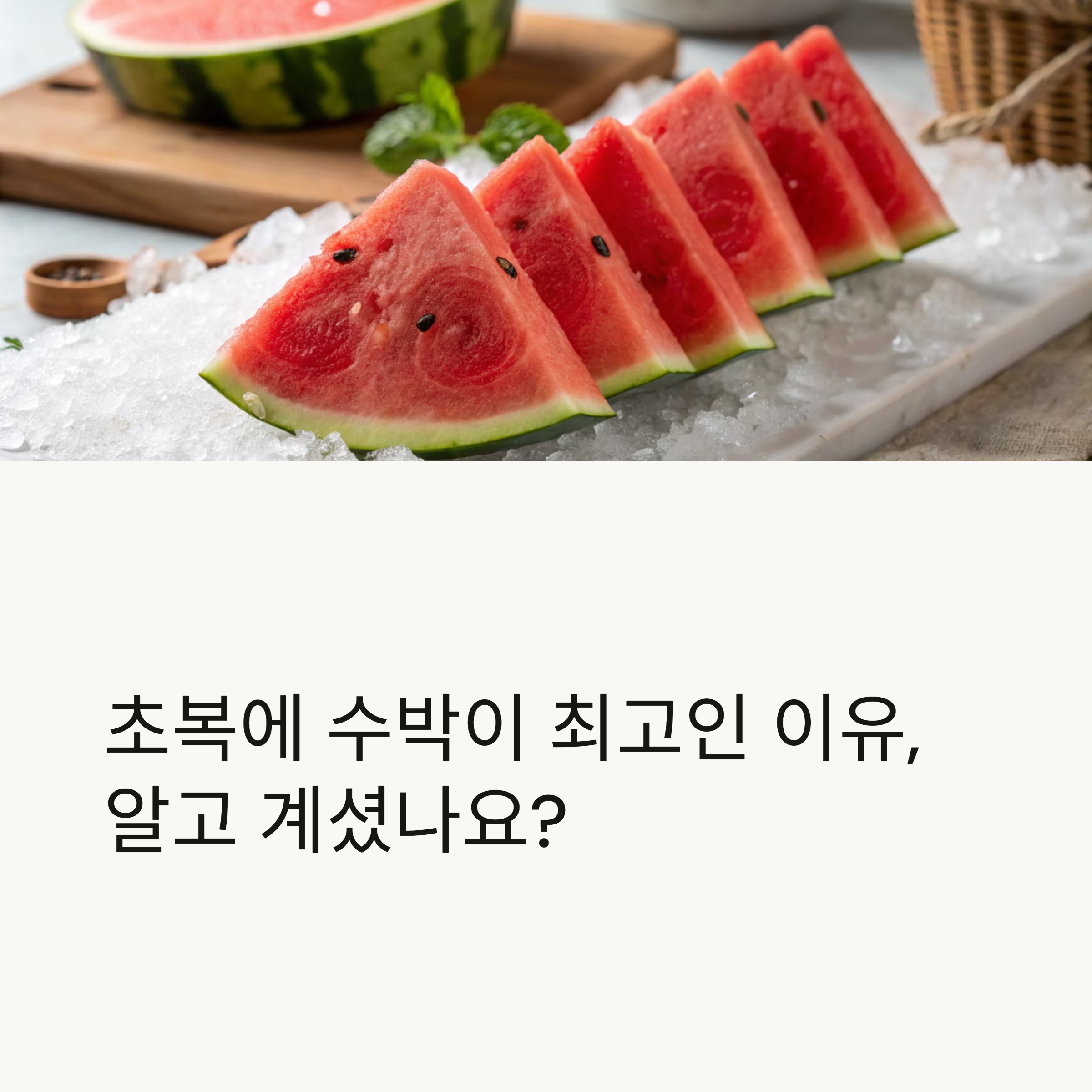초복에 수박이 최고인 이유