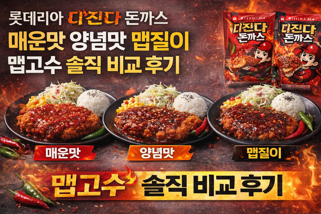 롯데리아 디진다 돈까스 매운맛vs양념맛 솔직 비교 후기