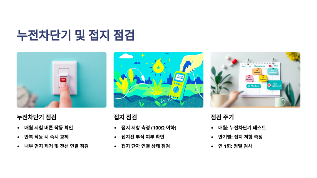 누전차단기 및 접지 점검