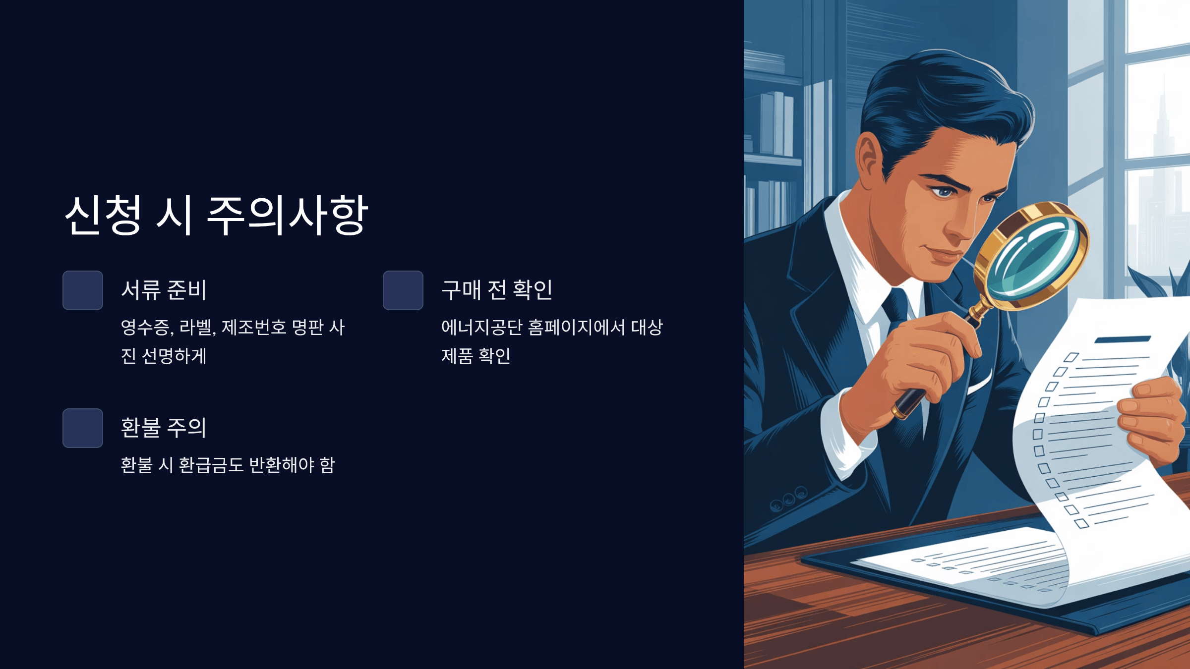 신청 시 주의