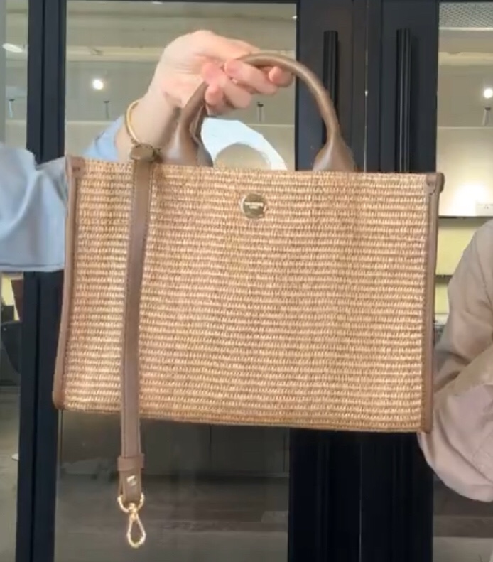 15번 카푸치노 컬러 태닝 라탄백