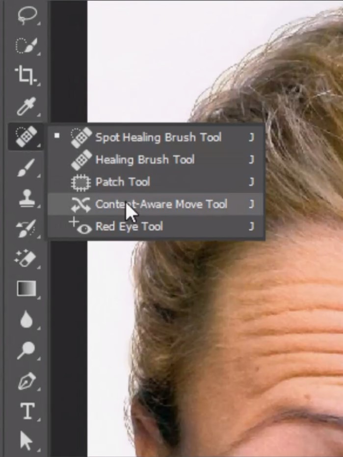 포토샵 이마 주름 보정