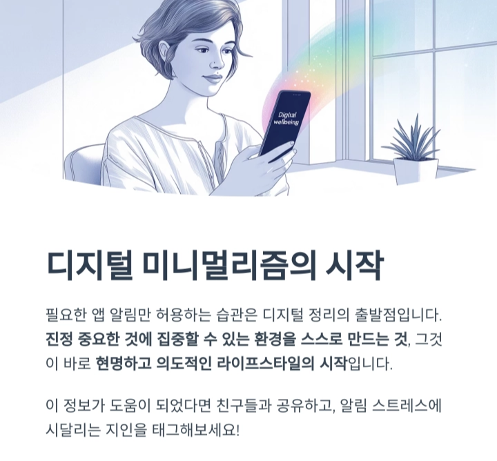 스마트폰 알림 완전 정복 : 꼭 필요한 앱만 알림 허용하는 법