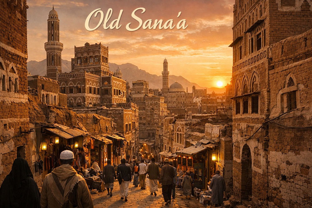예멘 올드 사나 시내 전경