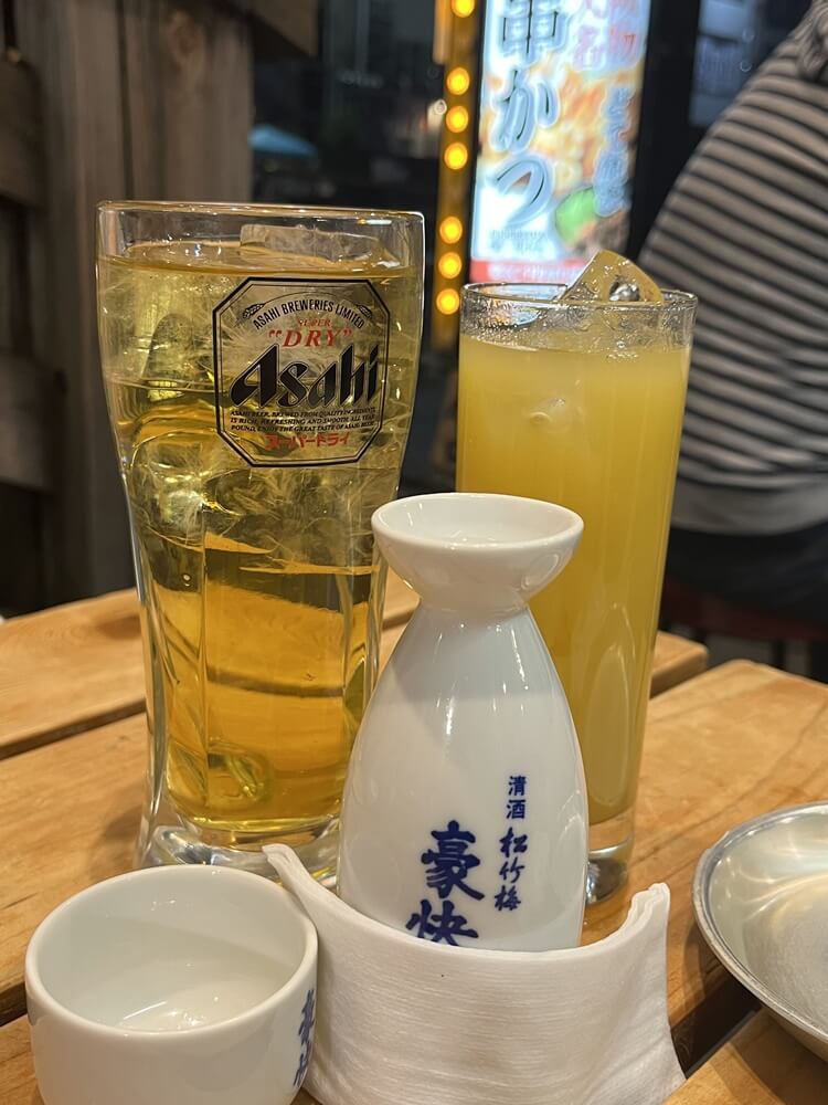 녹차, 피치 하이볼, 사케