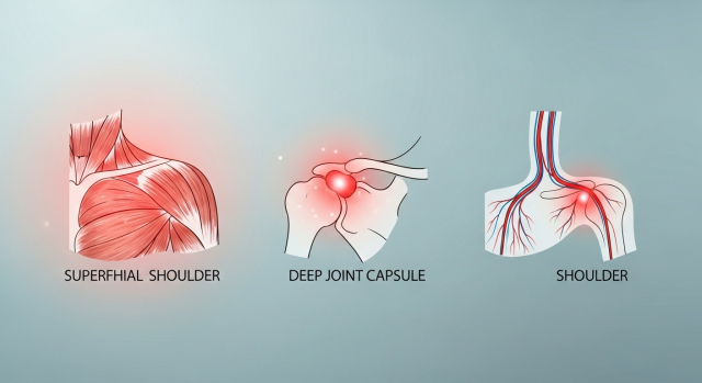어깨 통증 원인별 부위 비교 그림