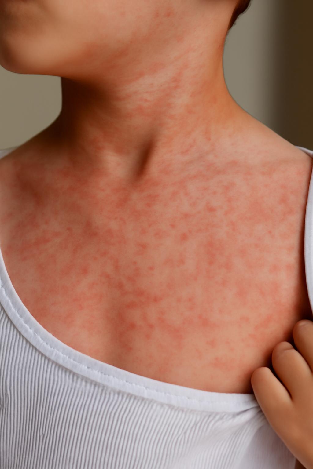 성홍열 발진 부위