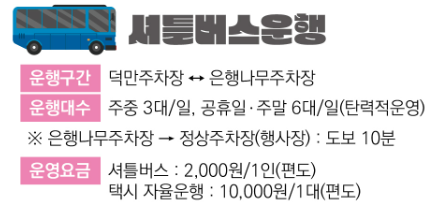 셔틀버스 운행 정보