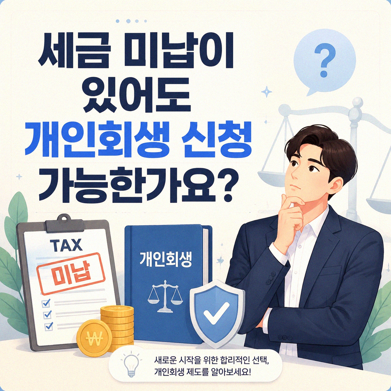 세금 미납 상태로 개인회생 신청 가능한가요