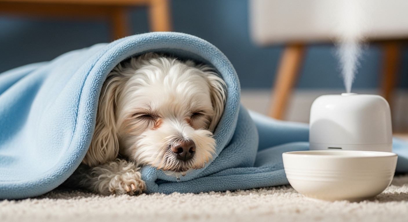 감기증상강아지이미지