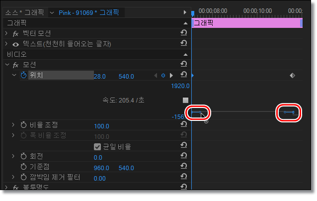 프리미어 프로 : 움직이는 글자
