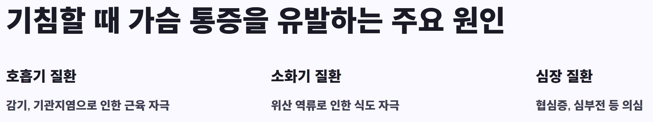 기침할때 가슴통증 그냥 감기일까? 원인과 해결 방법 총정리