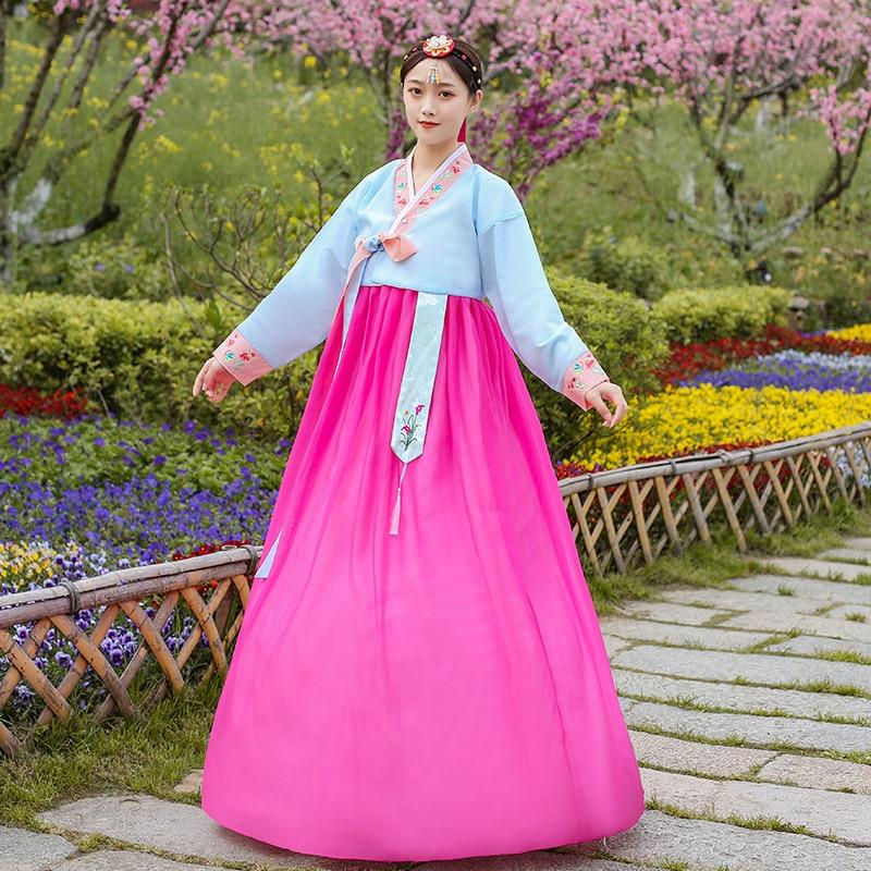 전주 한옥 마을 한복 대여 하늘색 분홍색 양반 중전류 드레스