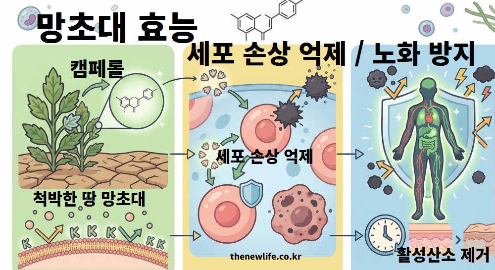 망초대 효능 세포 손상 억제 노화 방지