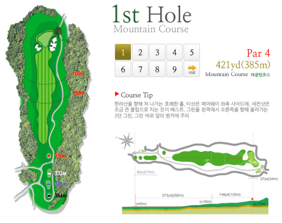 그린필드 컨트리클럽 마운틴코스 1