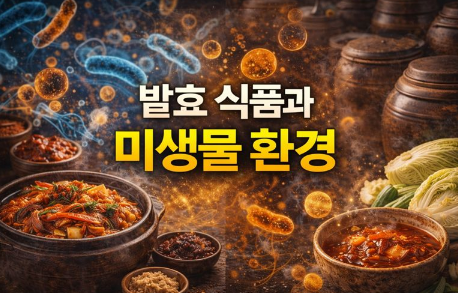 발효 식품과 미생물 관련 사진