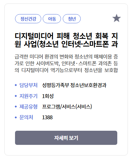 디지털미디어 피해청소년 회복지원 받는방법