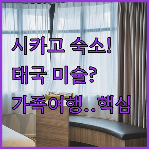 시카고 숙소 추천 및 태국 현대 미술..