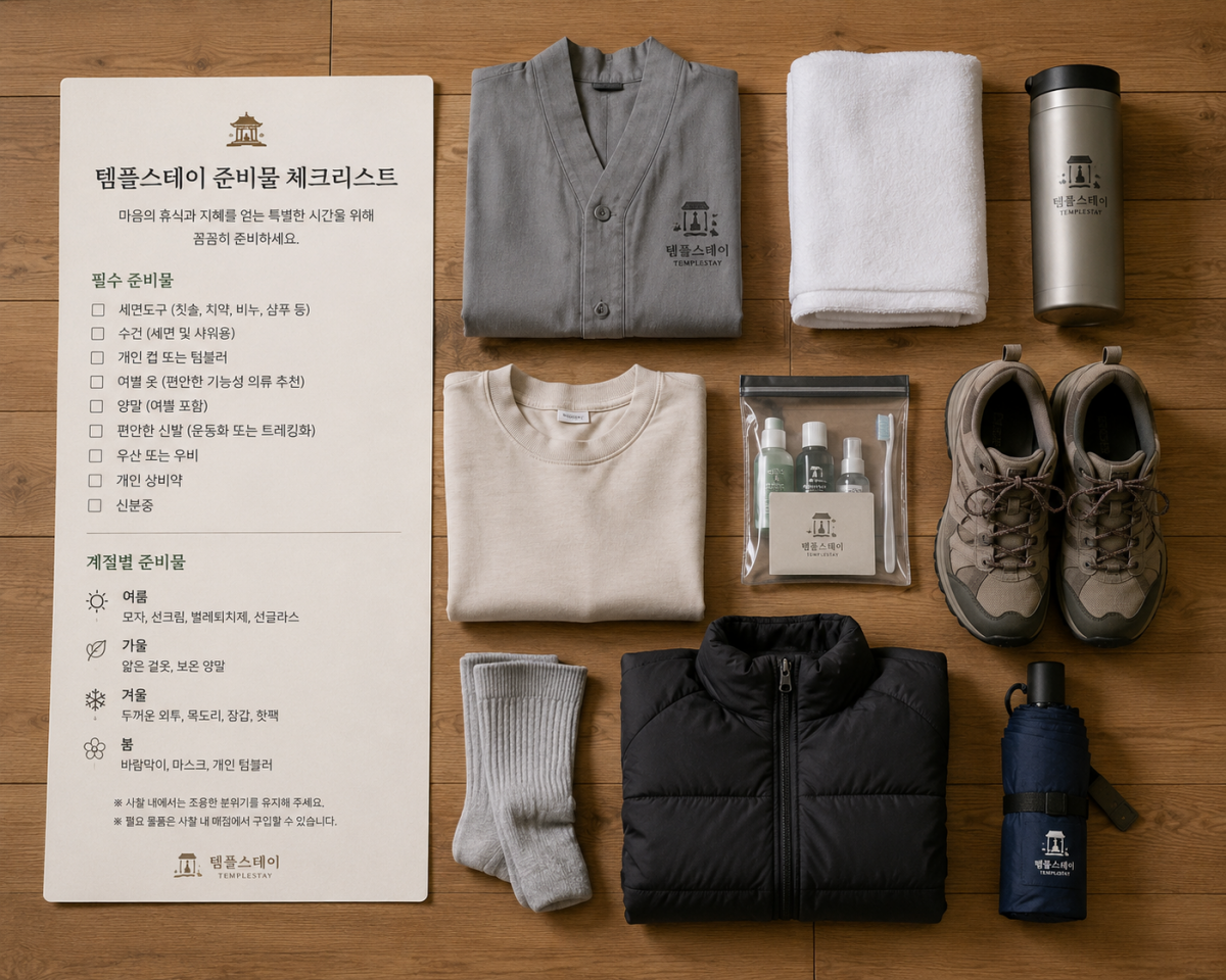 관음사 템플스테이 준비물 체크리스트