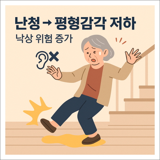 난청_평형감각저하로 낙상 위험 증가