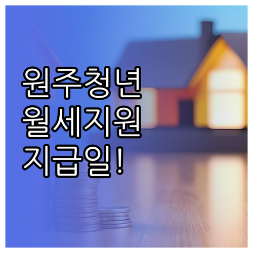 원주시 청년월세 지원 자격과 지급일 ..