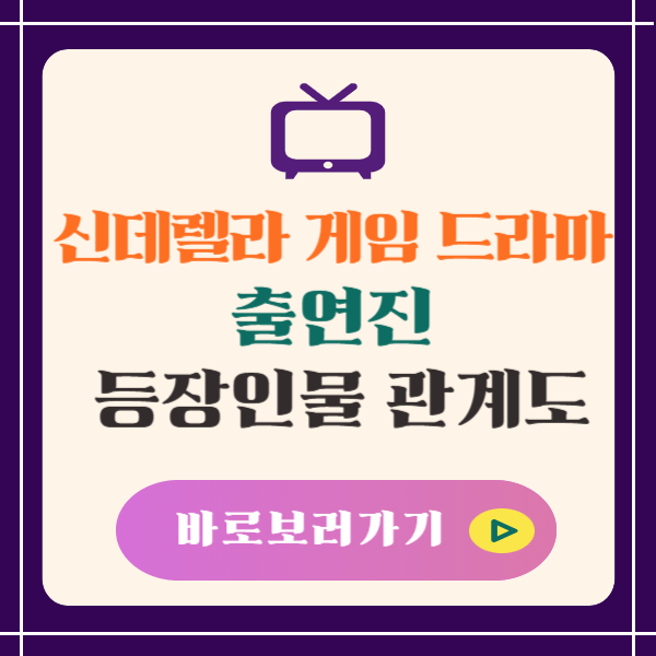 신데렐라 게임 드라마 출연진 등장인물 관계도