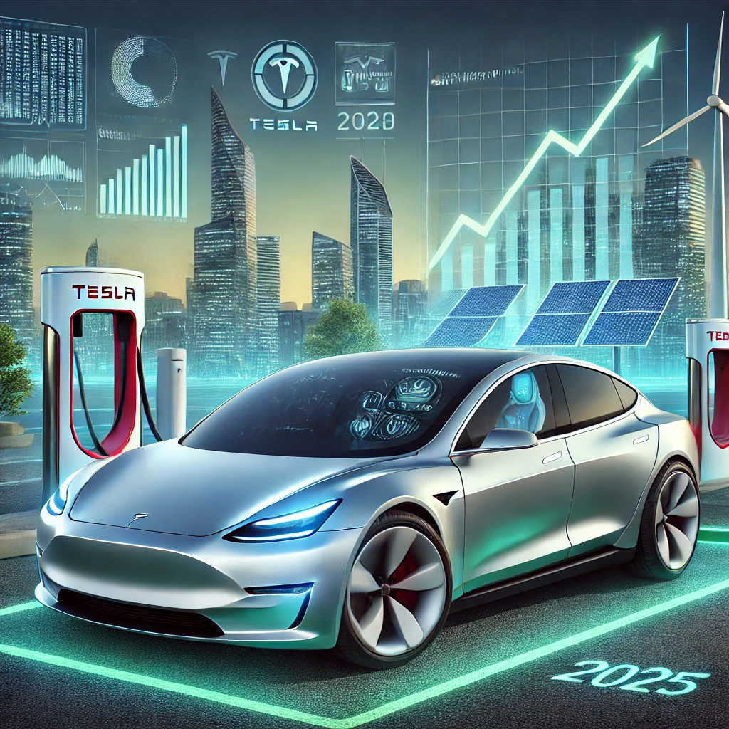 테슬라의 미래 성장과 기술 혁신을 상징