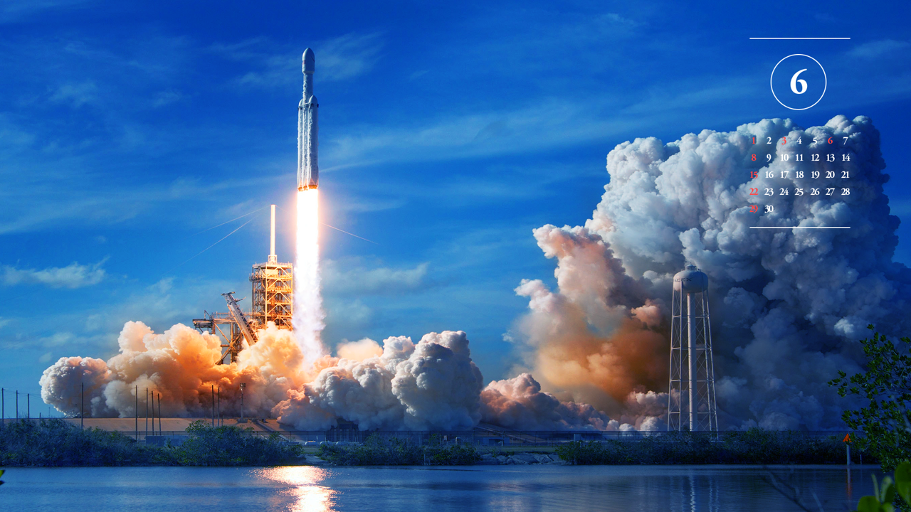 05 스페이스X 로켓 발사 A - 2025년6월 노트북배경화면