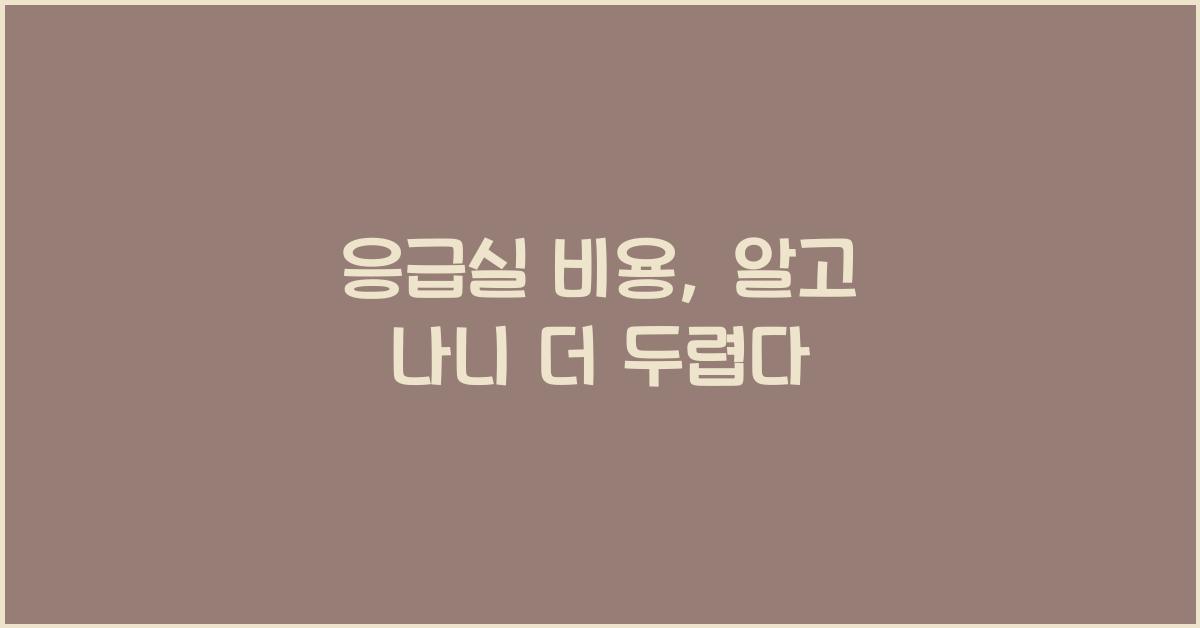응급실 비용
