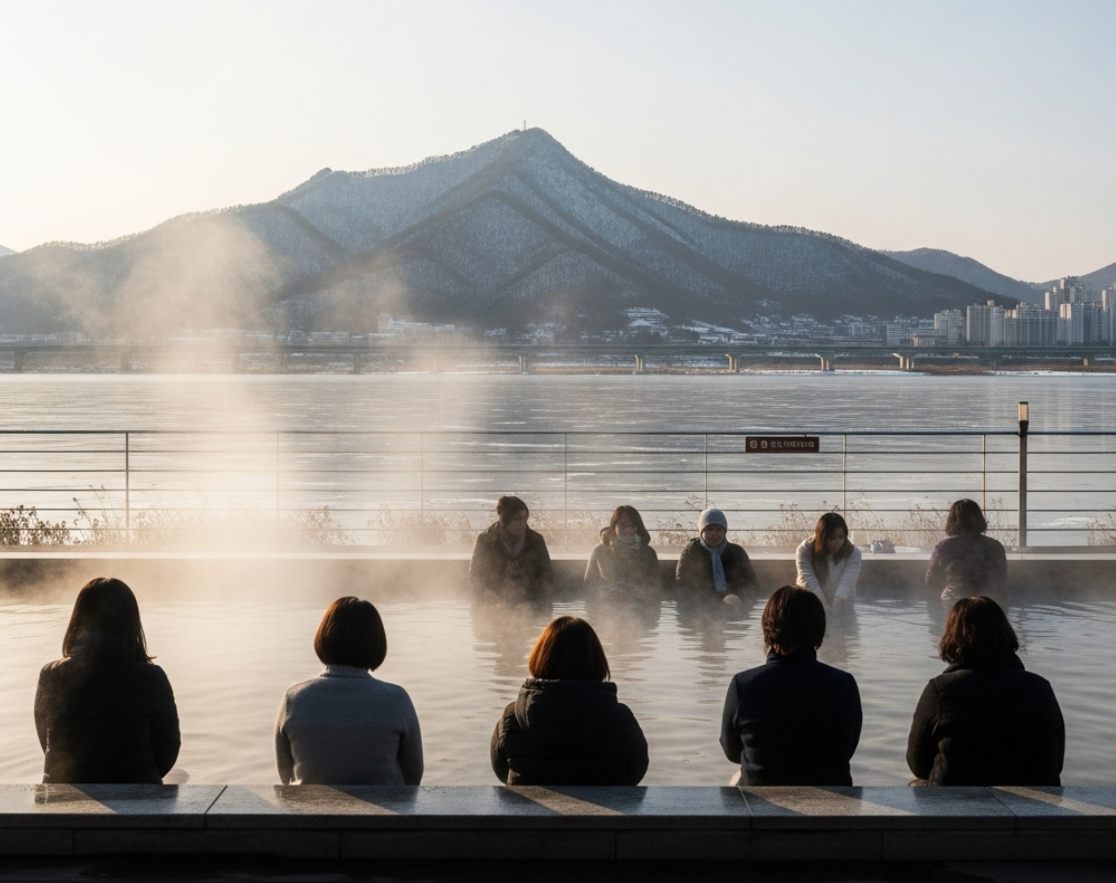 하남 아쿠아필드: 노천 족욕으로 피로 싹!