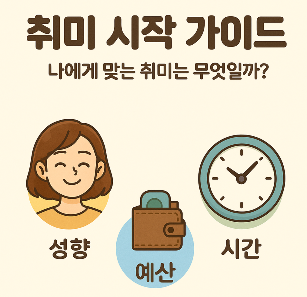 취미 시작 가이드: 나에게 맞는 취미는 무엇일까?