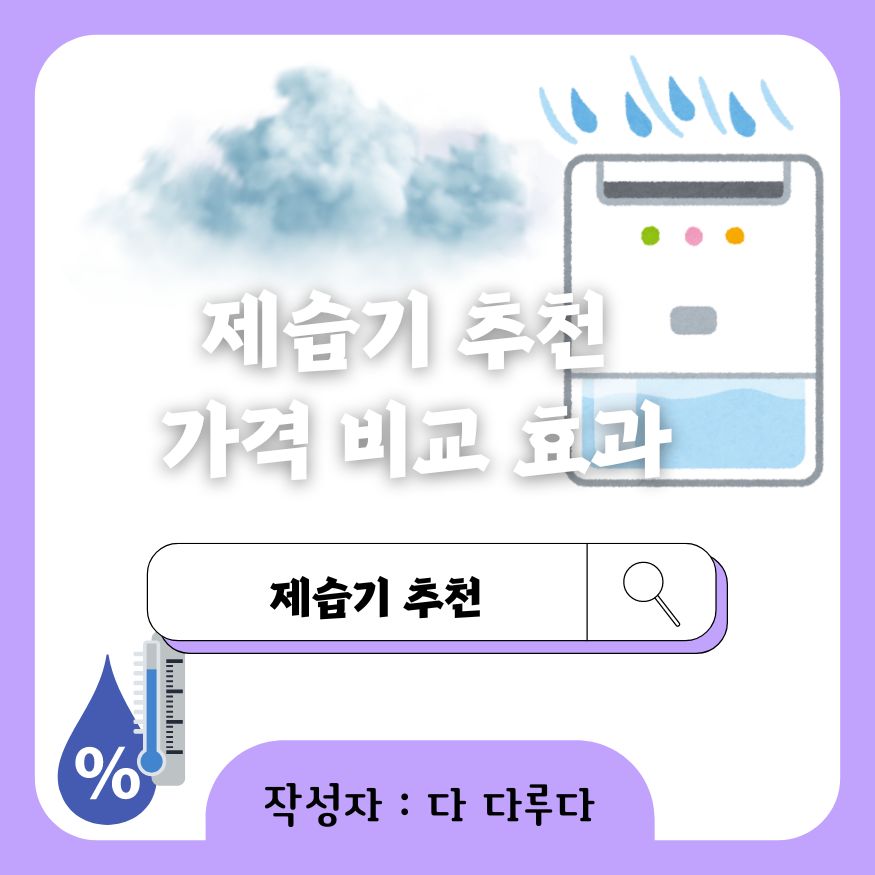 제습기 추천 가격 비교 원리 효과 2024