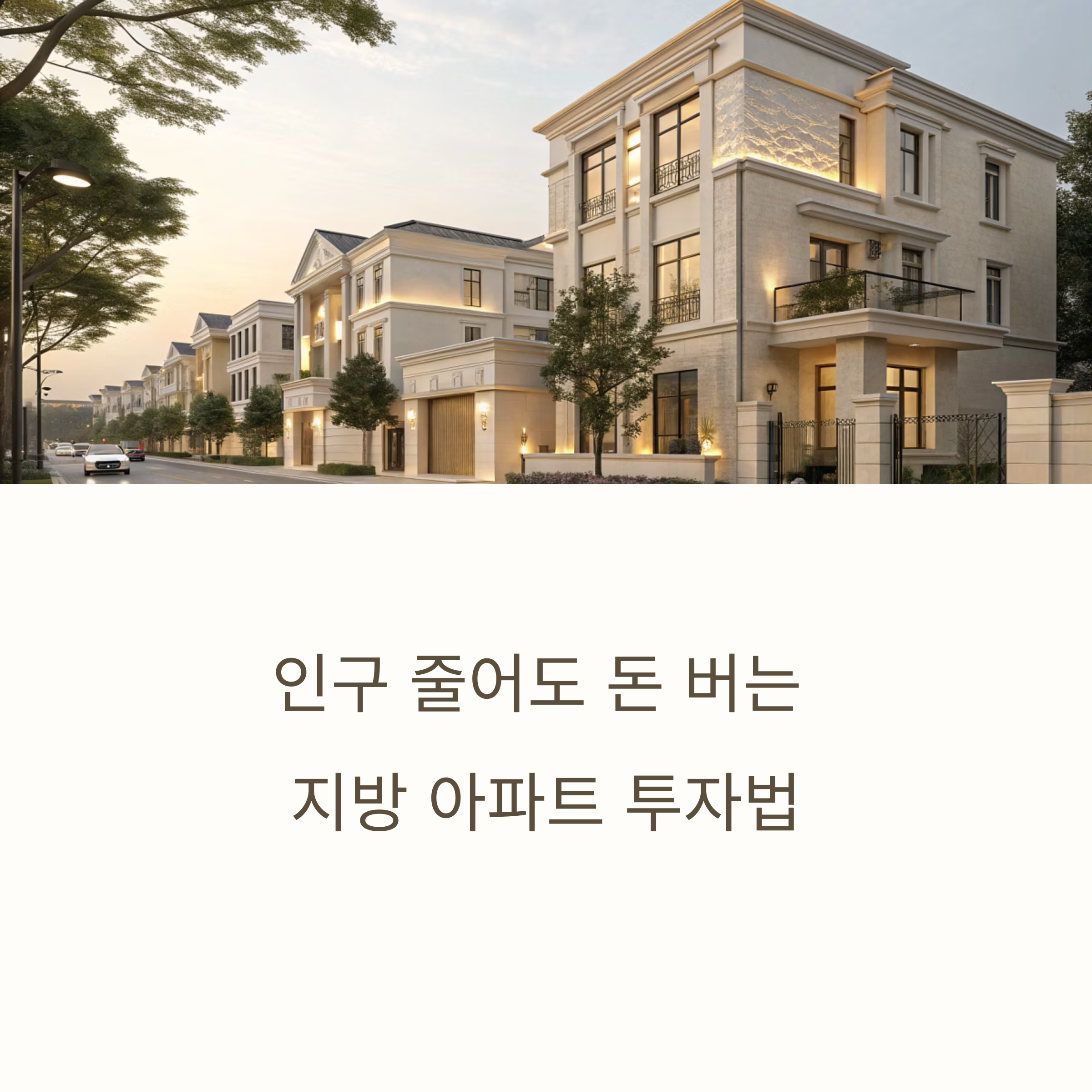 인구 줄어도 돈 버는 지방 아파트 투자법, 2025년 최신 데이터로 분석!