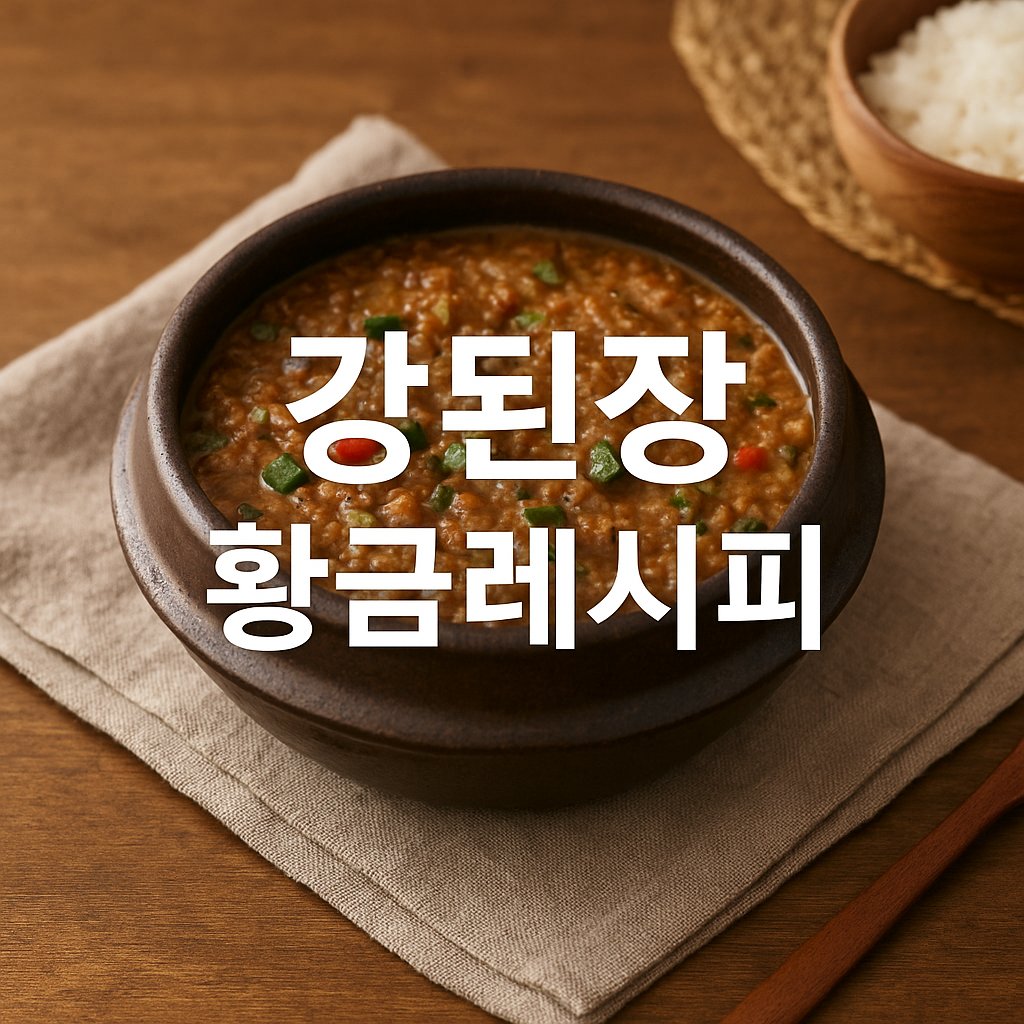 강된장 황금레시피