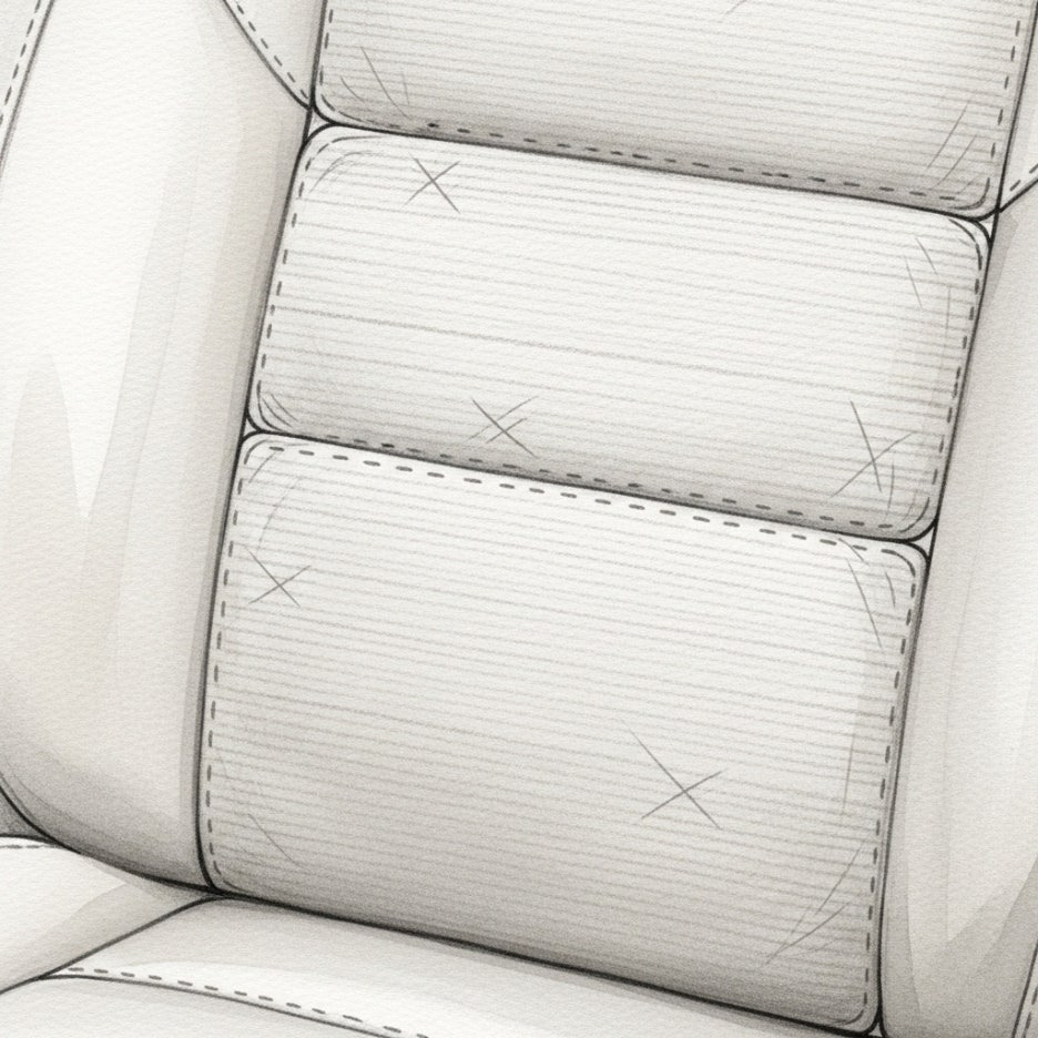 고급스러운 회색 시트의 질감이 느껴지는 클로즈업 수채화