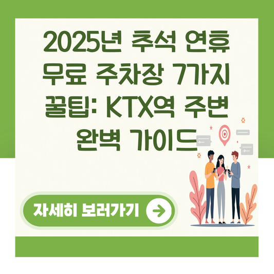 2025년 추석 연휴 무료 주차장 7가지 꿀팁: KTX역 주변 완벽 가이드 대표 이미지