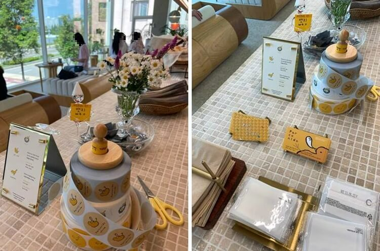 파르코니도 배지, 스티커, 명함, 물티슈 등