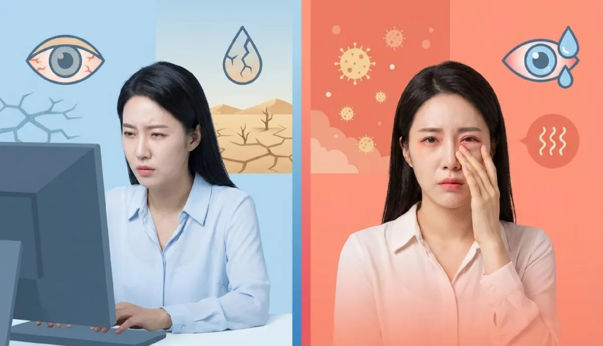 Diagnostic checklist for identifying dry eye versus allergic conjunctivitis